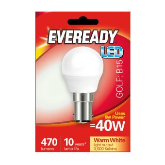 Eveready 6W (40W) B15 LED Golf Ball 470 Lumens