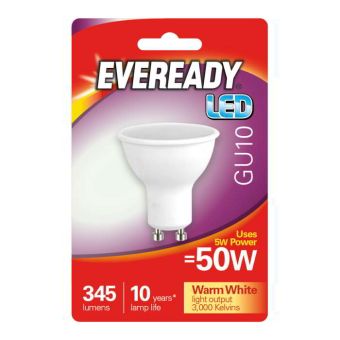 Eveready 3.8W (30W) GU10 LED Warm White 320 Lumens