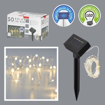 LED Fairy Lights Copper Wire Solar 50 LED 590cm