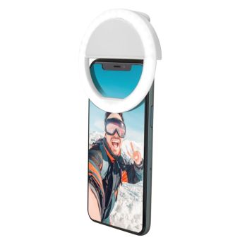 LED Selfie Ring Light Clip for Smartphone & Tablet – Adjustable Brightness for Perfect Selfies