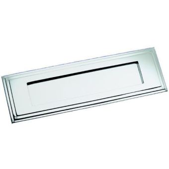 Polished Chrome Edwardian Letter Plate 11" x 3 1/2" (279mm x 89mm)