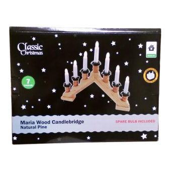 Maria Natural Pine Wood 7 Candles Candlebridge