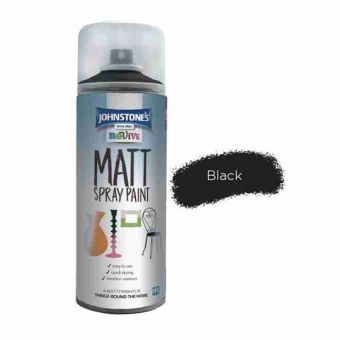 Johnstones Revive Matt Spray Paint 400ml - Black