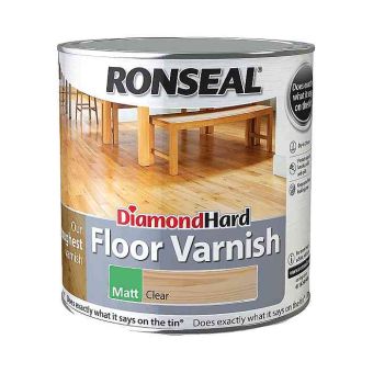 Ronseal Diamond Hard Floor Varnish - Clear Matt 2.5L