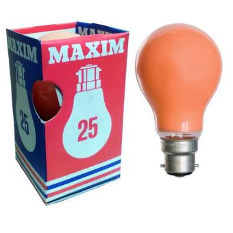Maxim 25w Orange GLS Bayonet Cap BC/ B22 Lightbulb