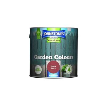 Johnstones Woodcare Garden Colours Paint - Merry Berry 1L