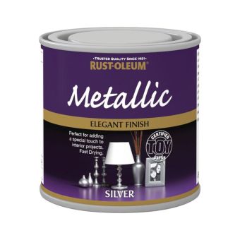 Rust-Oleum Metallic Elegant Finish Paint - Silver 250ml