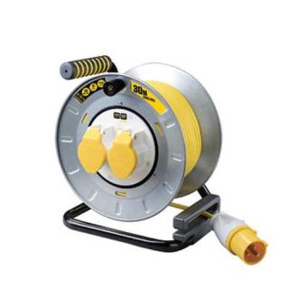30m Masterplug 2 Socket 110V Cable Reel