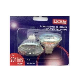 Lyvia 2pc 20W Halogen MR16 GU5.3 Spot Lightbulb