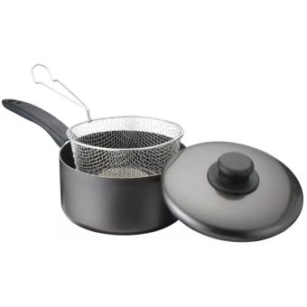 Mtk Housewares Chip Pan With Basket Non Stick 20cm