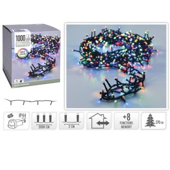 Multi Colour 1000 LED 8 Function Memory Decoration Lights