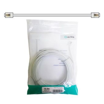 AV:link RJ11 Modular Telephone/ Modem Lead - 10m
