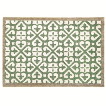 My Mat Nylon Harlequin Tile Green 50cm x 75cm – Contemporary Design with Superior Floor Protection