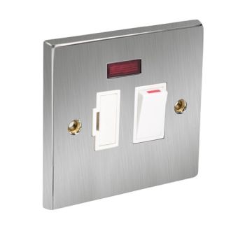 Satin Chrome White Fused Switch With Neon