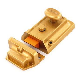 Champagne Finish Nightlatch Brass Cylinder Standard