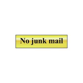 No Junk Mail Brass