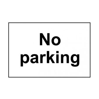 No parking - Self-Adhesive Vinyl Sign (300 x 200mm)