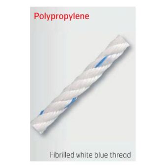 6mm White & Blue Thread Rope