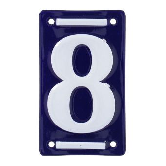 Enamel House Number - 8
