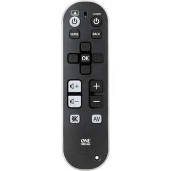 One For All Zapper Universal Remote Control for TV Satellite Audio with Easy Setup and Large Buttons