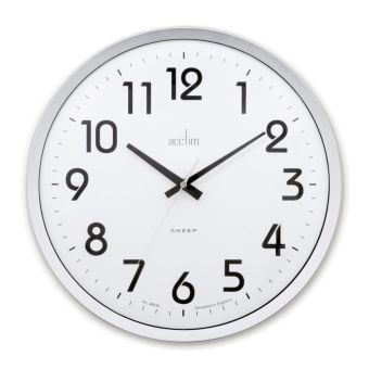Orion Silent Sweep Clock 32cm - Chrome