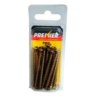 Premier ZYP Wood Screws - 4mm x 50mm - Pack of 20