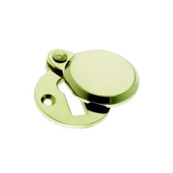 Polished Brass Heavy Duty Covered Escutcheon - 42mm x 33mm