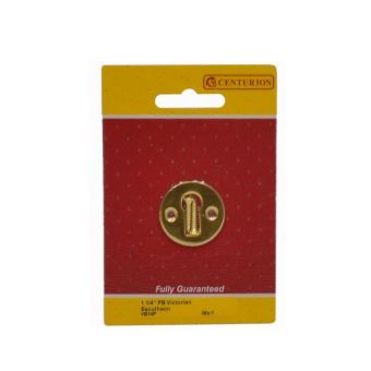 1 1/4" Polished Brass Victorian Escutcheon