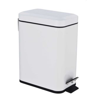 Blue Canyon Axus Rectangular Pedal Bin - White 5L