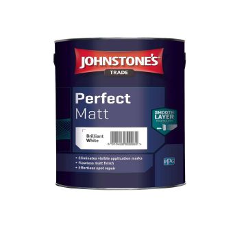Johnstones Trade Perfect Matt Paint - Brilliant White 2.5L