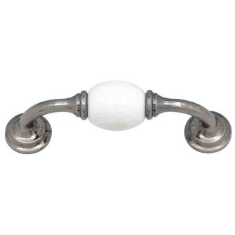 D Handle Pewter White Ceramic Insert