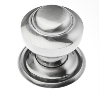 Pewter Victorian Round Centre Door Knob