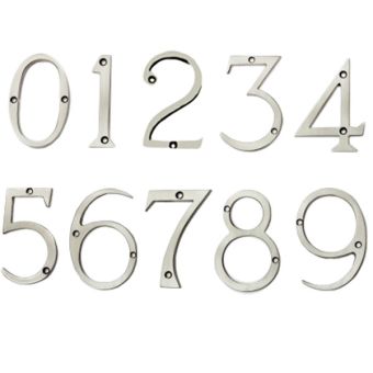 Pewter Face Fixing Numerals - 76mm