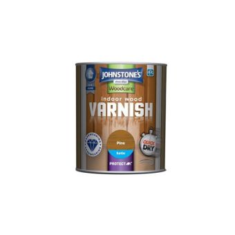 Johnstones Woodcare Indoor Wood Varnish - Pine Satin 750ml
