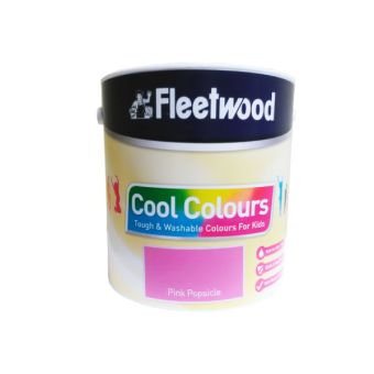 Fleetwood Cool Colours Washable Soft Sheen Paint - Pink Popsicle 2.5L