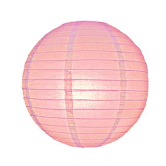 Loxton Wire Ribbed Paper Lampshade - Pink 14"
