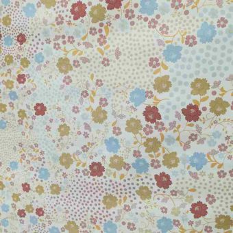 Pink & Blue Flowers Table Cloth / Oilcloth