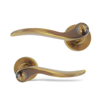 Basta Belair Door Handles - Antique Brass (Pair)