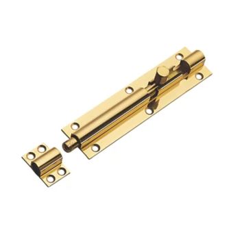 Polished Brass Barrel Bolt 6"