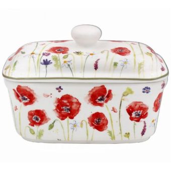 Poppy Field Butter Dish