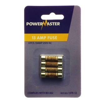 Powermaster 13 Amp Plugtop Fuse - 4 pieces