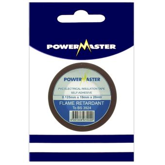 Powermaster 19mm Pvc Insulating Tape Brown - 20m