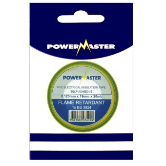 Powermaster 19Mm Pvc Insulating Tape Earth - 20m