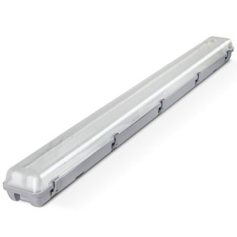 Powermaster 4ft Twin IP65 LED Ready Single Ended Non-Corrosive Batten Fitting