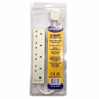 Powermaster 4Gang Surge Protected Extension Lead - 5m