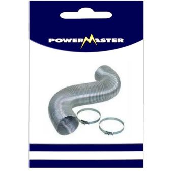 Powermaster Aluminium Flexing Ducting with Clips 4" - 3m