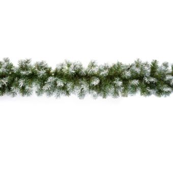Premier 2.7m Snow-Tipped Christmas Garland – Classic Festive Greenery with a Winter Frost Finish
