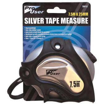 Pro User Silver Auto Lock Tape Measures