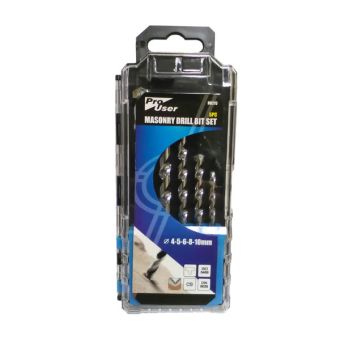 Pro User Masonry Drill Bit Set - 5 Piece