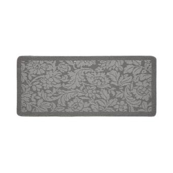 My Mat Stain Resistant Silver Floral Indoor Mat - 67cm X 150cm